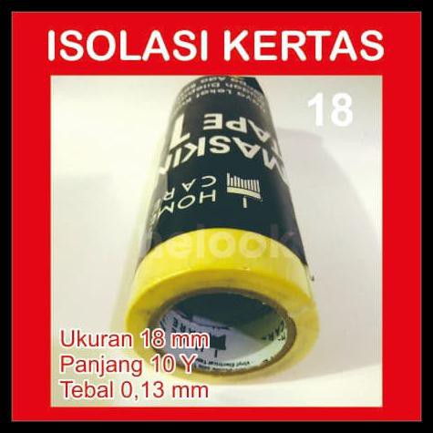 

ISOLASI KERTAS SOLASI 18MM KUAT MUDAH DI LEPAS TIDAK BERBEKAS