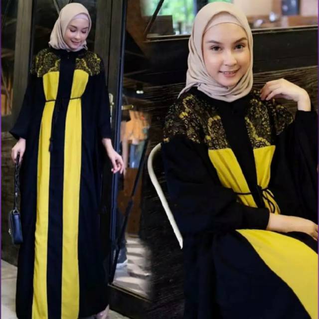 Mahera abaya dress baju gamis pakaian wanita fashion muslim