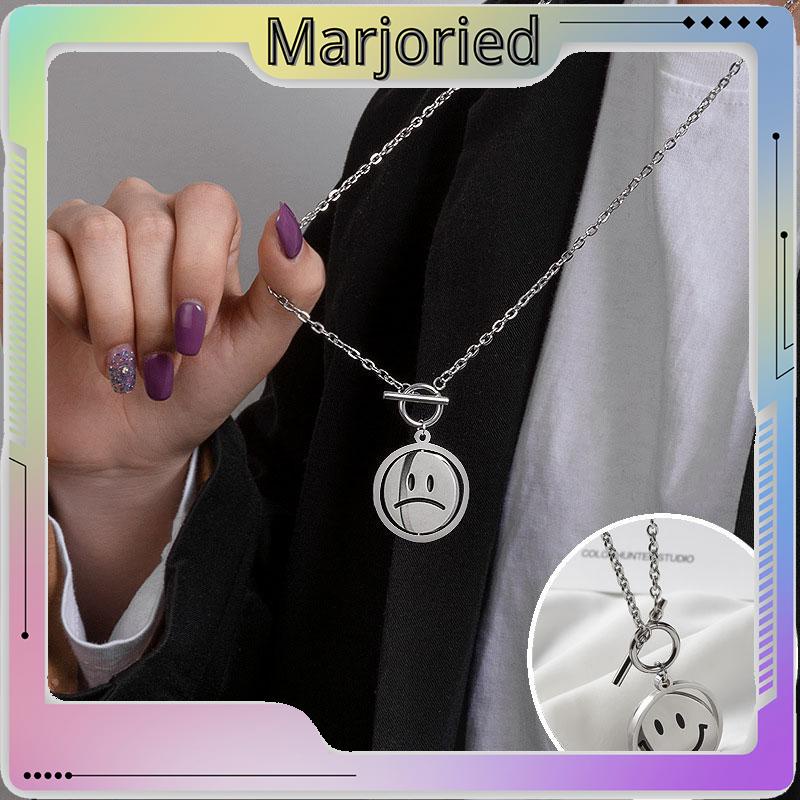 Fashionable Simple Smile Pendant Hip Hop Pria dan Wanita Kalung-MJD