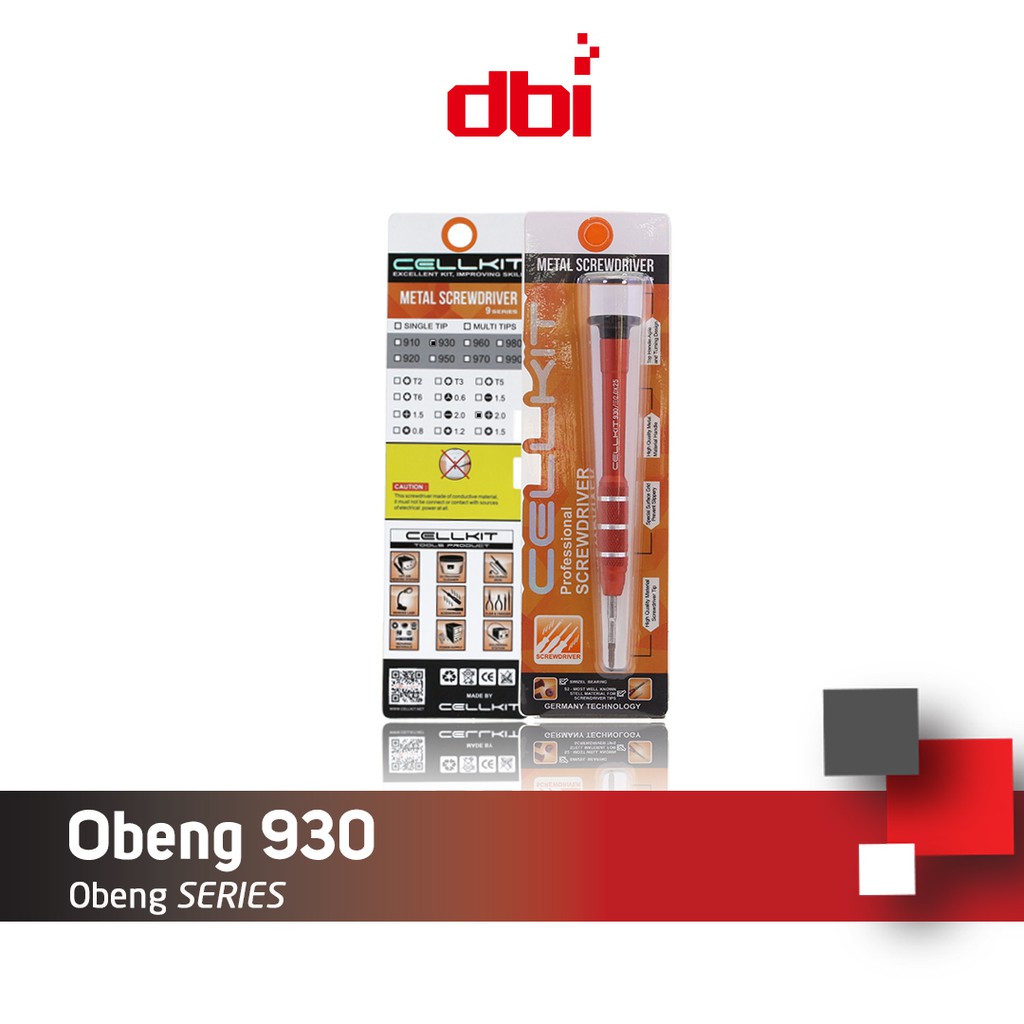 Obeng Single Magnetik CELLKIT 930 (+) 2,0