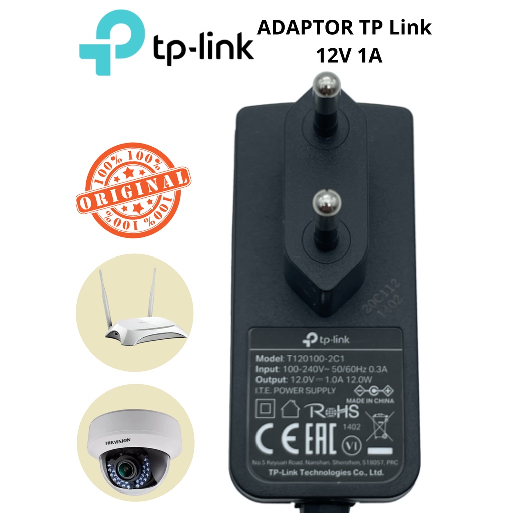 ADAPTOR TPLINK ORIGINAL 12V 1A  tp-link MODEL: T120100-2C1