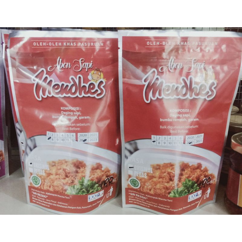 

Abon Sapi Mendhes 100gr tanpa MSG