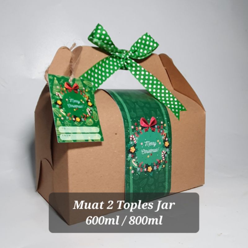 

Dus Tenteng Gable Box 2 Toples Jar Tabung 600ml 800ml edisi natal christmas idul fitri lebaran imlek idul adha