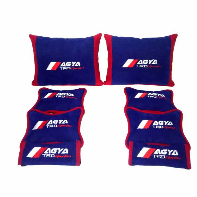 Toyota Agya TRD Sportivo Bantal aksesoris mobil Biru merah
