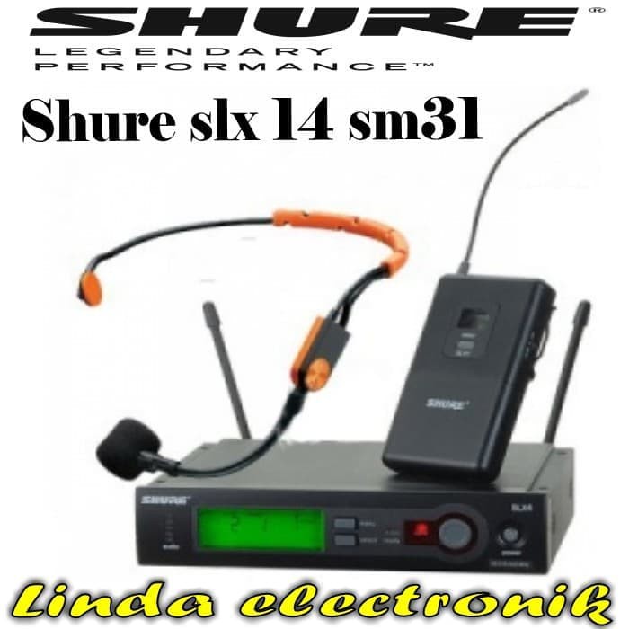 mic wireless shure slx 14 sm 31 (ORIGINAL SINGLE MIC) shure slx14 sm31
