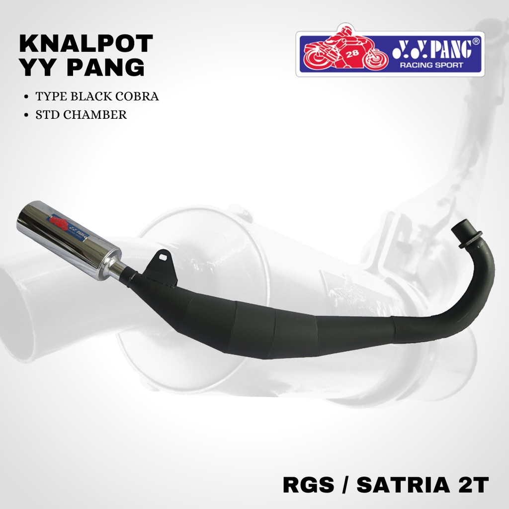 Knalpot YYPANG RG R satria 2t type black cobra chamber