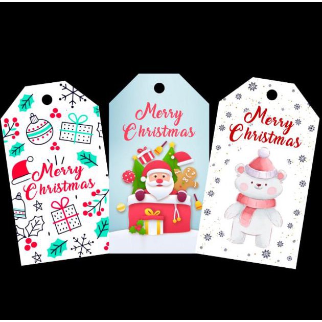 

(READY COD) Hangtag Label Natal Christmas souvenir hamper kartu ucapan EKSLUSIF