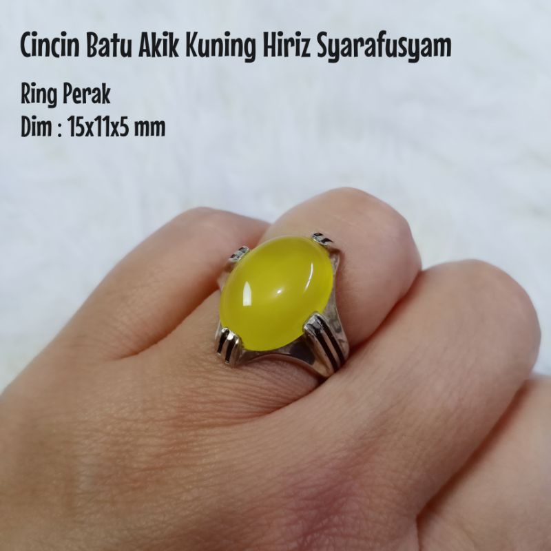 Cincin Batu Akik Kuning Hiriz Syarafusyam