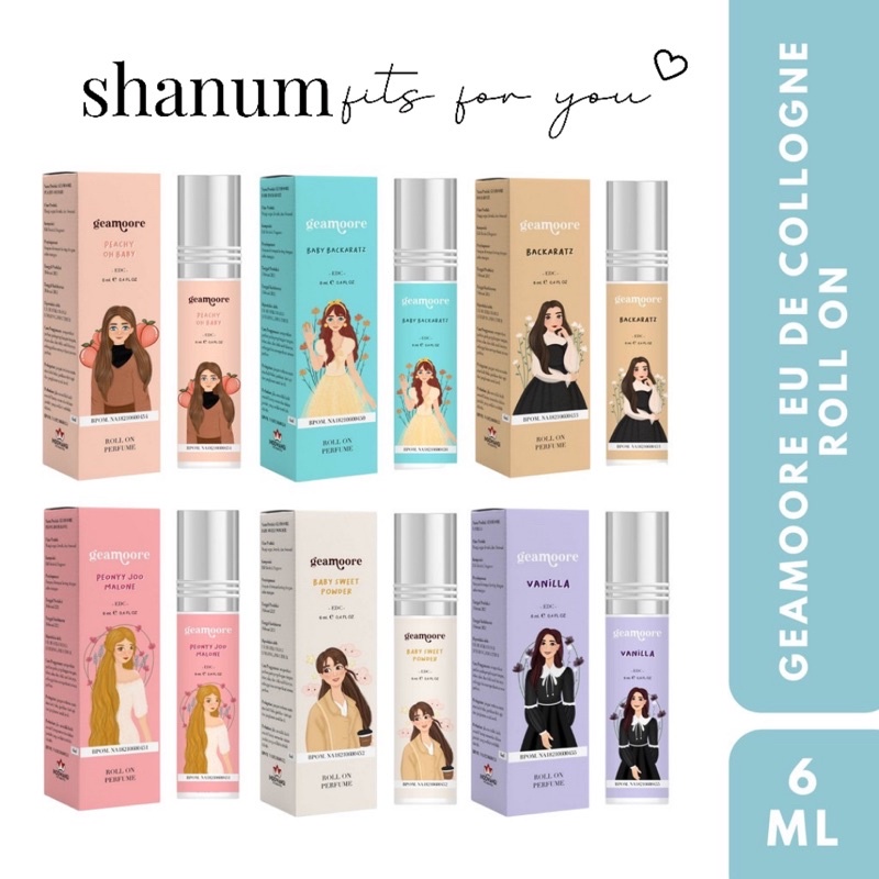 Geamoore Inspired Parfum 6ml Peachy Oh Baby Sweet Powder Vanilla Peony Jo Malone BPOMo