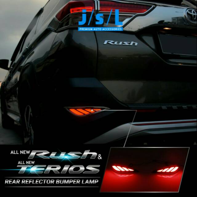 Rush Terios 2018 Rear Reflector Bumper Lamp Led Reflektor Bumper belakang Rush Terios 2018