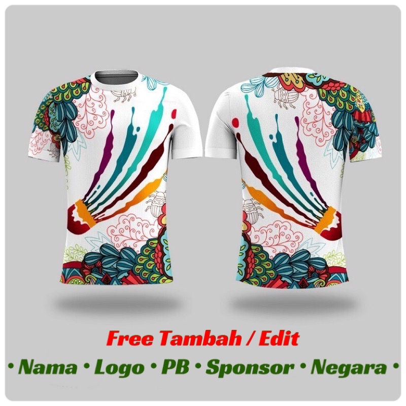 Jersey Bulutangkis Custom | Baju Kaos Badminton Wanita Unisex Dryfit Premium Jumbo Size | Jersey Bad