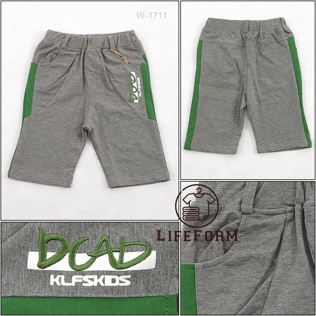 [W1711] Celana Pendek Katun Anak pria Abu-abu Kuaile Feishu L