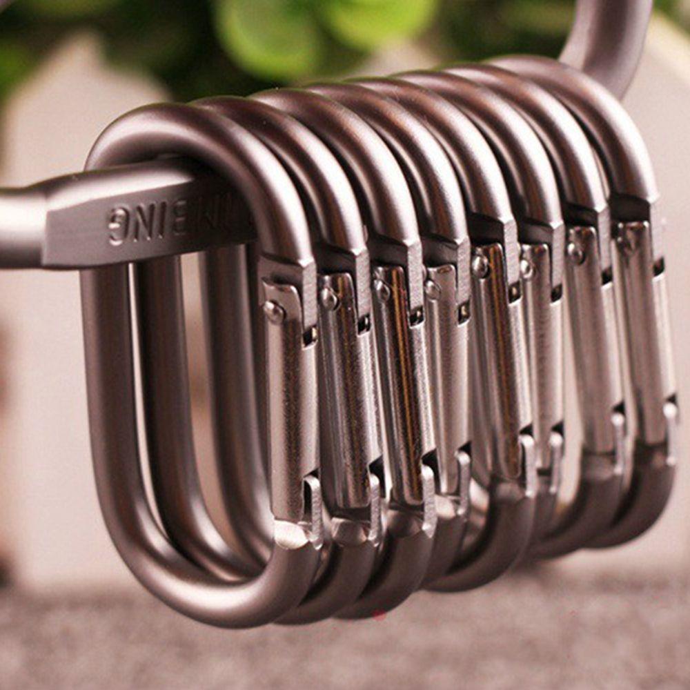 Lanfy Carabiner Travel Outdoor Tahan Lama oval Elips Mendaki Paduan Aluminium Camping Hiking Ring Gesper