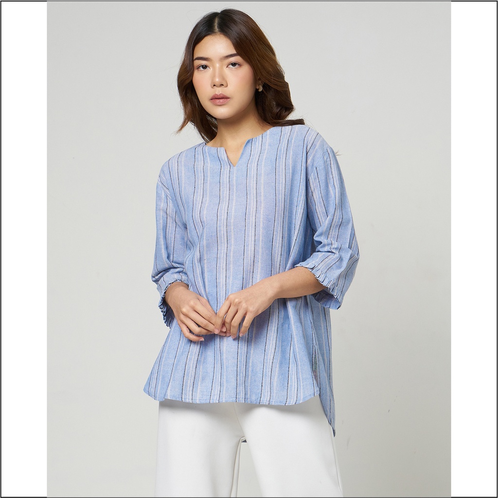 Monyonyo Jace Linen Top - Blouse Wanita - Blouse Linen - Atasan Wanita