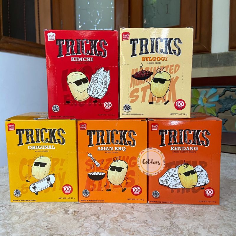 

SNACK KENTANG TRICKS BOX ISI 10 SACHET / BAKED POTATO SNACK MEDAN READY LANGSUNG KIRIM