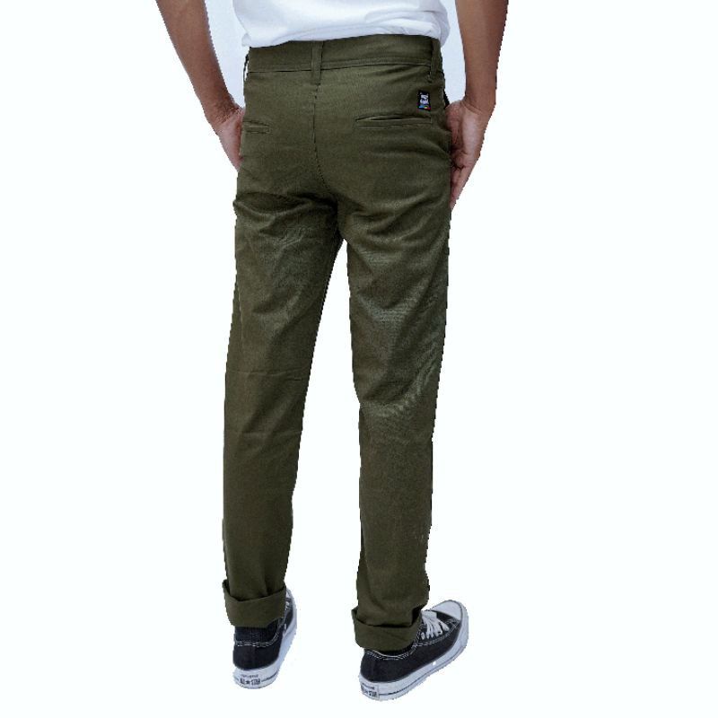 Omidoki Chino Pants Shyla Celana Panjang Pria Olive Chinos Distro