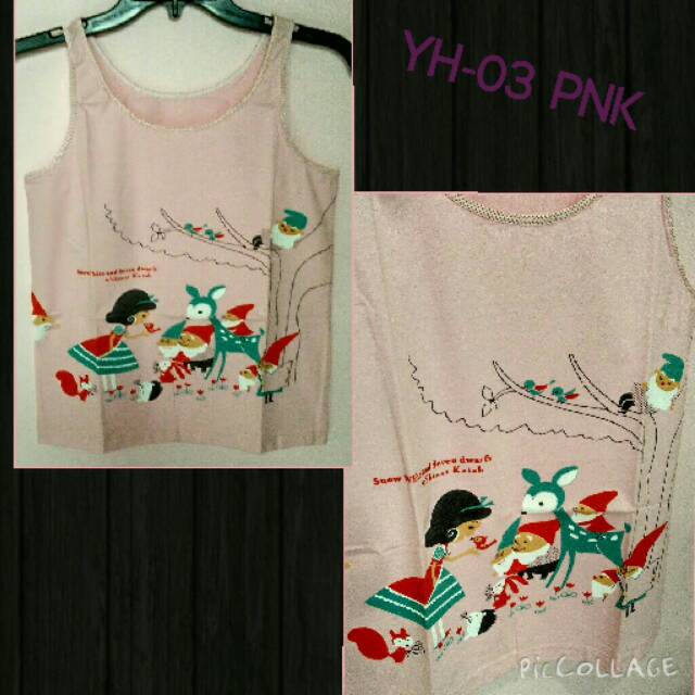Little Hearts by Young Hearts Tank Top / Miniset / Kaos Dalam