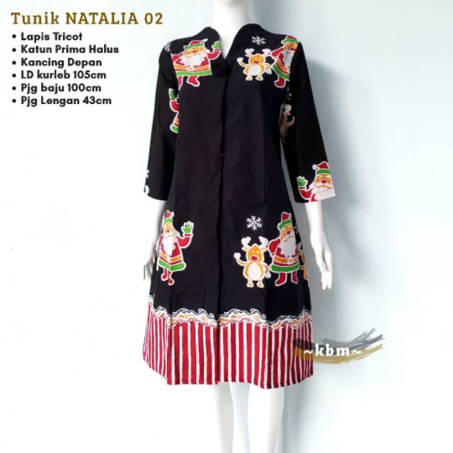 Tunik Natalia lapis tricod batik modern