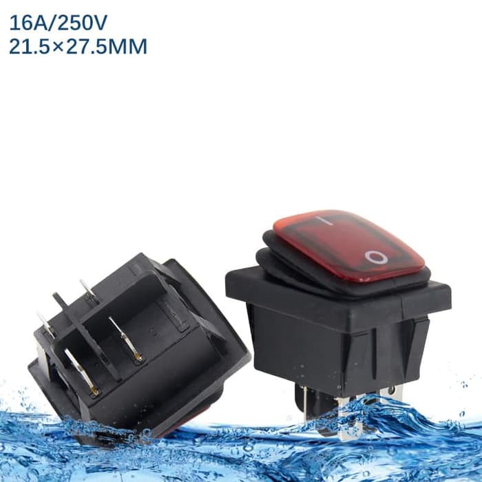 On Off RL2 KCD4-2X1N Waterproof Ship Type Switch 4p with light 4 foot rocker