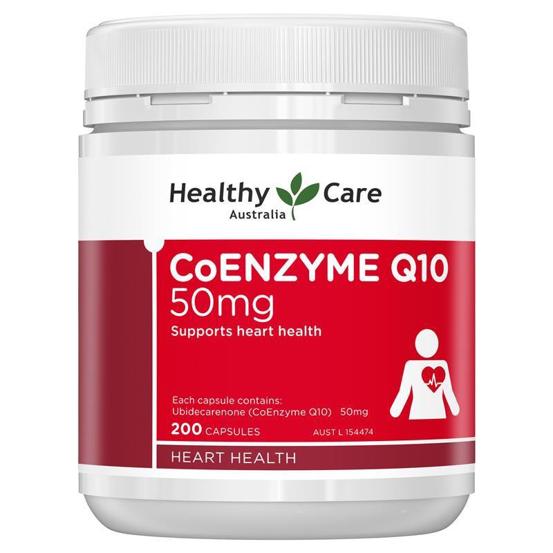 Healthy Care CoQ10 Coenzyme Q10 50 mg 200 Capsules