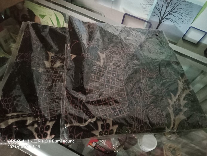 Kemeja Batik Pria Kluwung Hitam Hijau Navy Kemeja Batik Kasual