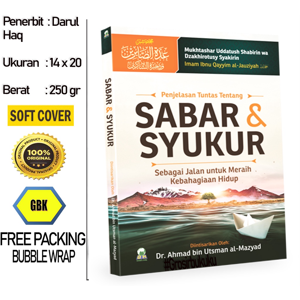 Buku Penjelasan Tuntas Tentang Sabar &amp; Syukur - Darul Haq