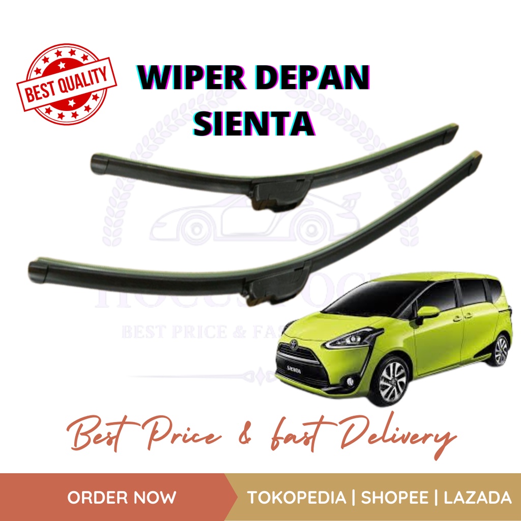 WIPER KACA DEPAN MOBIL SIENTA FRAMELESS DIJAMIN PNP TINGGAL PASANG BERKUALITAS