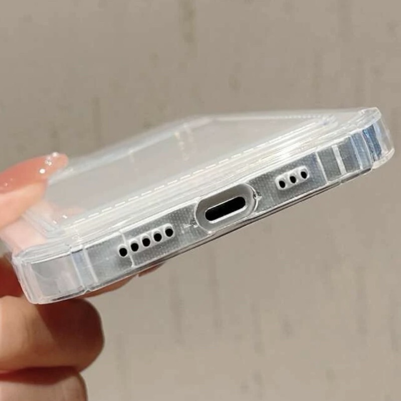 Soft Case TPU Transparan Motif Hati Untuk iPhone 11 12 13 Pro Max 6 6Plus 7Plus 8Plus XR X XS Max