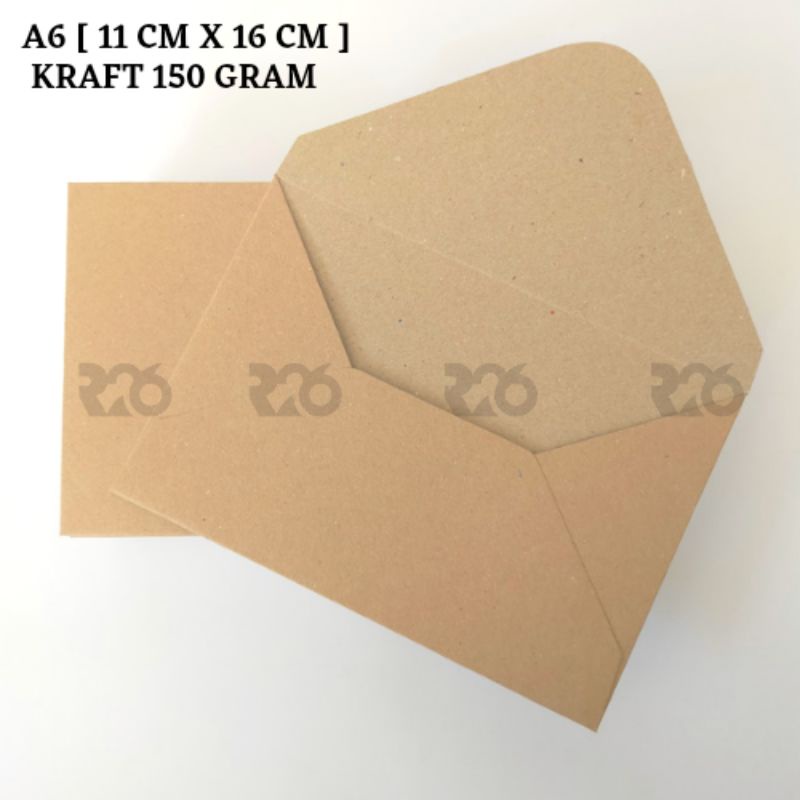 A6 amplop vintage kraft [50 pcs] amplop aesthetic | amplop coklat 16x11 cm