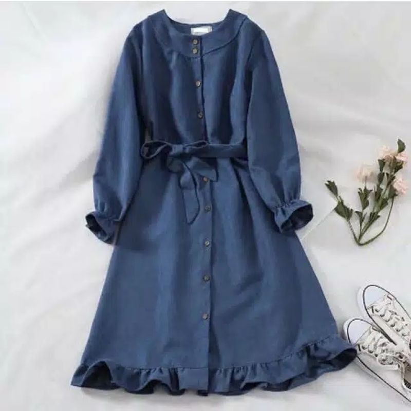 TUNIK RALINER FULL KANCING DEPAN / TUNIK REMPEL MOSCREP