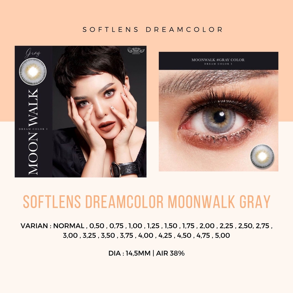 Softlens Dreamcolor Moonwalk Gray Normal - Minus