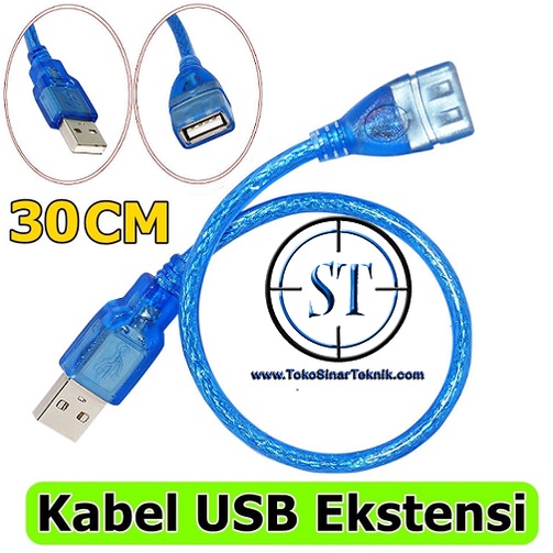 Kabel USB 2.0 @30CM Male to Female / Female to F emale Extension Ekstensi Cable Cord High Speed Data Transfer Untuk Printer Keyboard PC Mouse Kamera Kontroler Game