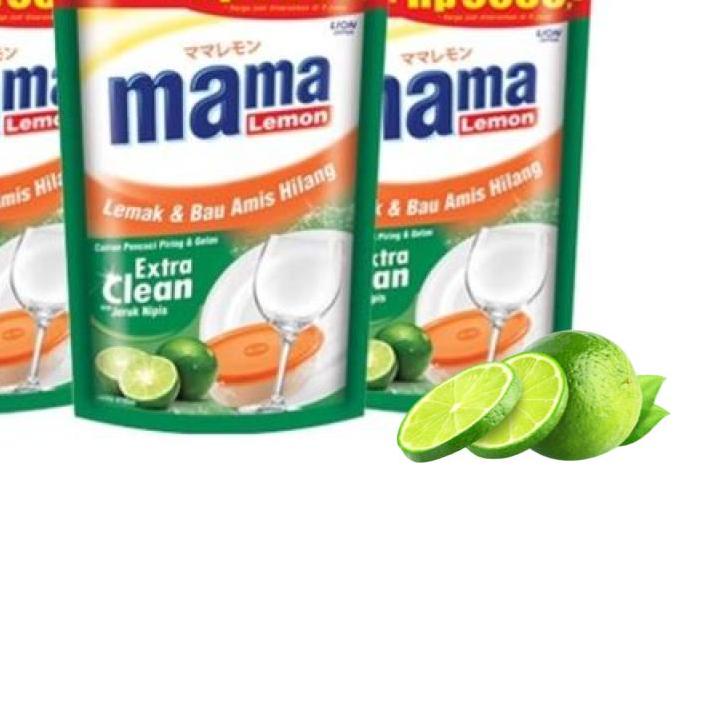 ☎ Mama Lemon Jeruk Nipis Pouch 450ml Triple Pack ✥