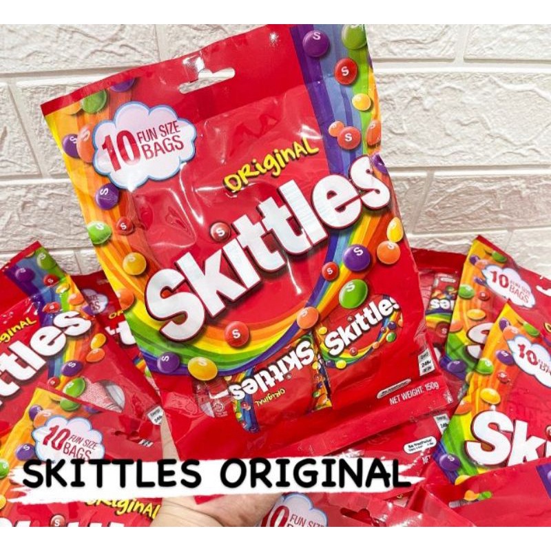 Permen Skittles Original Fun Size Bag Isi 10 Packs 150gram Shopee Indonesia