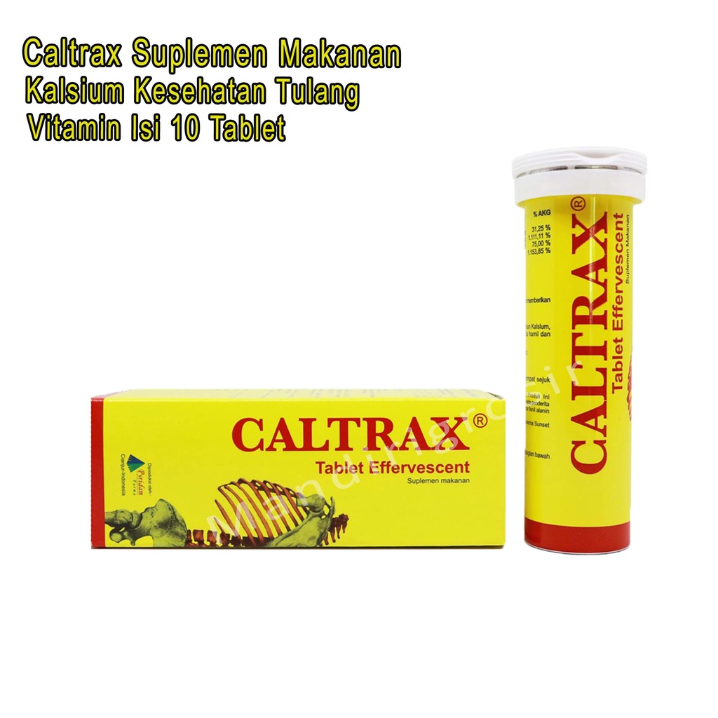 Suplemen Makanan *Caltrax * Kalsium Kesehatan Tulang *Isi 10 Tablet