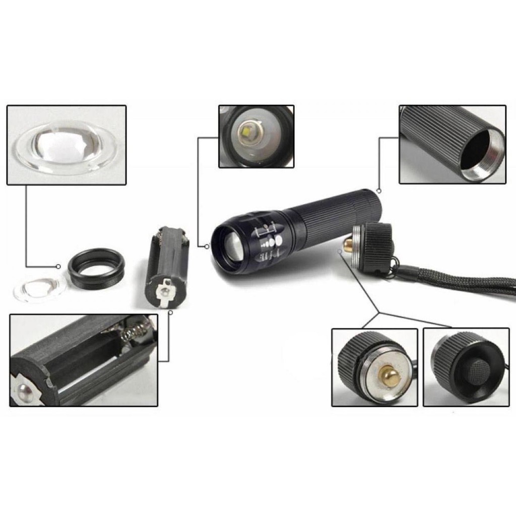 Taffware Senter LED Cree Q5 2000 Lumens - LF000U01