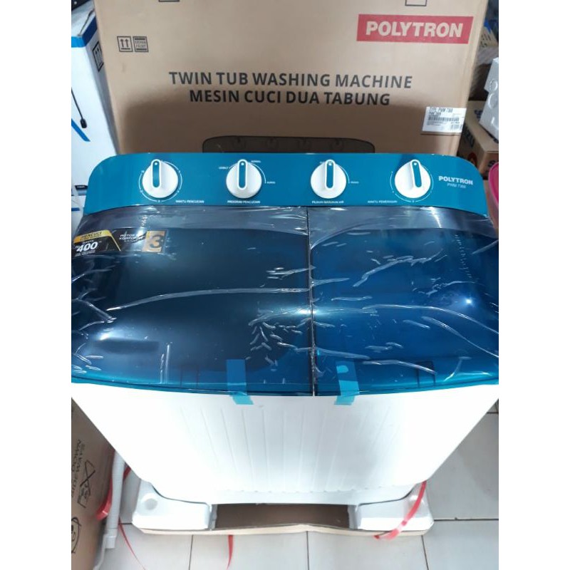 Mesin cuci Polytron PWM 7368 dua tabung kapasitas 7kg