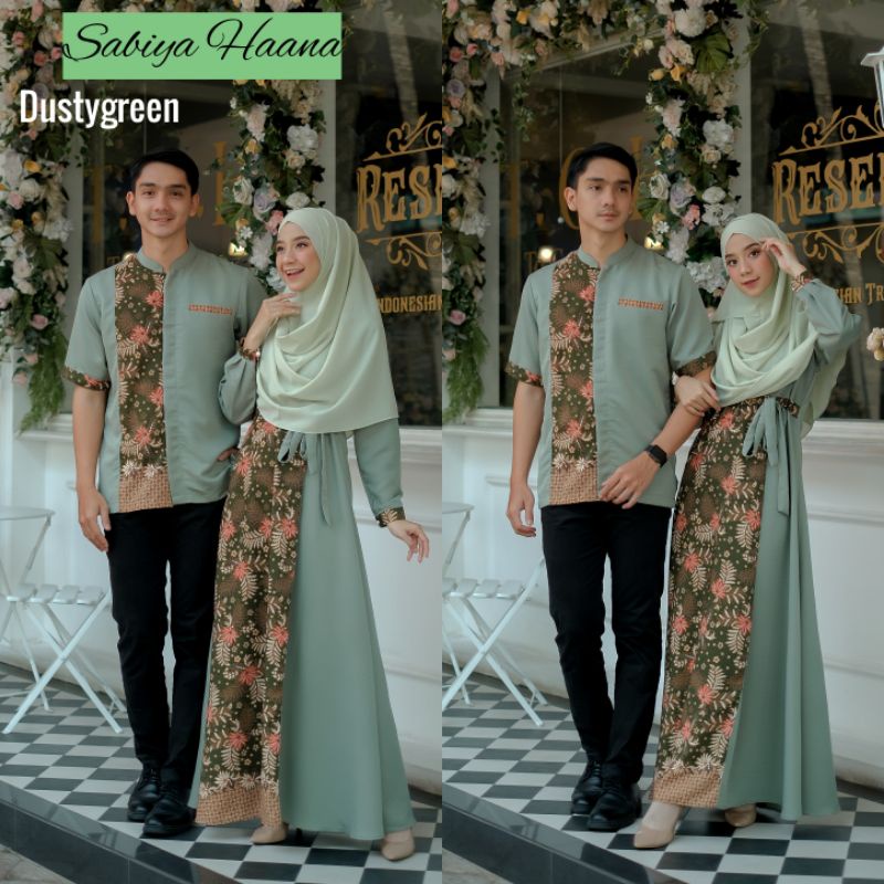 Baju Muslim Gamis Sabiya Batik Couple