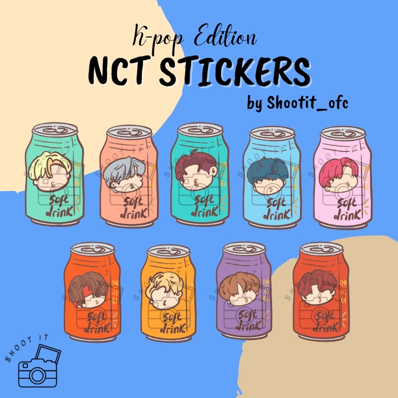 

Shoot It - NCT Stickers ( Stiker ) Kpop Lucu Imut Journaling
