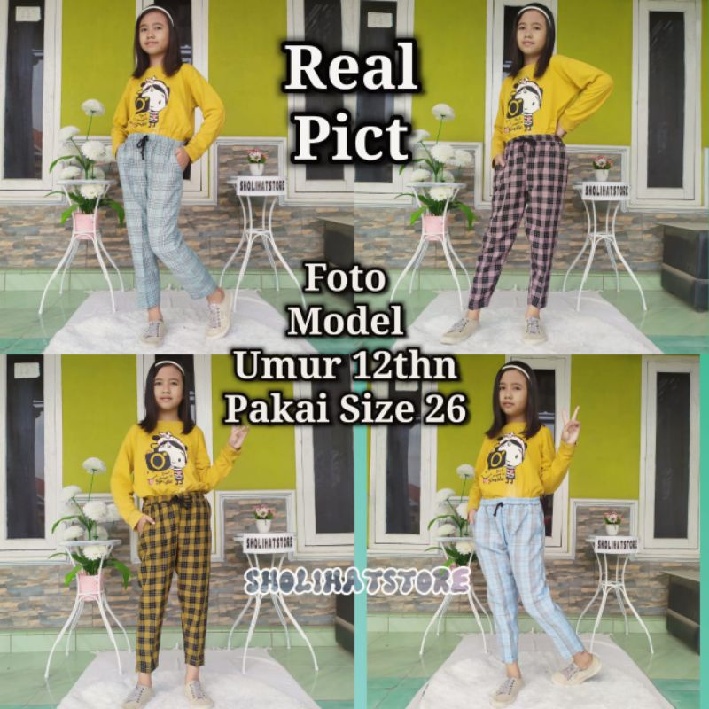 CELANA ZARA ANAK PEREMPUAN / CELANA TARTAN ANAK PEREMPUAN / CELANA PANJANG ANAK KOTAK KOTAK  / CELANA PANJANG ANAK KOTAK / CELANA PANJANG ANAK PEREMPUAN MOTIF KOTAK-KOTAK / ZARA PANTS ANAK PEREMPUAN / BAGGY PANTS ANAK PEREMPUAN UMUR 7 THN SAMPAI 13 THN