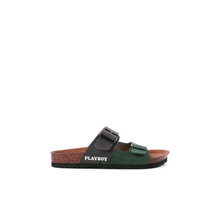 SANDAL SLIDE PLAYBOY PRIA ORIGINAL CASUAL BRANDED ASLI HIJAU PL35