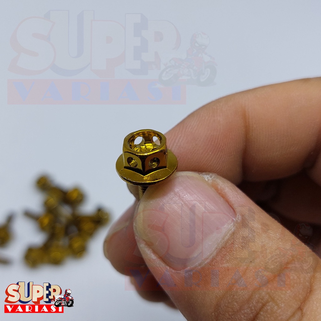 Baut probolt master rem flower gold probolt cover master rem 2 pcs asli baut baja