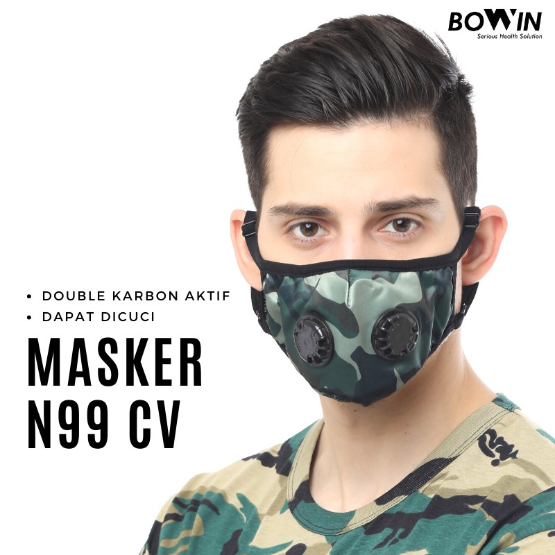 Bowin Masker N99CV - Special Edition (Masker Polusi / Masker Motor / Masker Kesehatan)