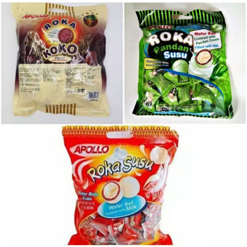 

apollo roka pandan susu,roka koko,roka susu