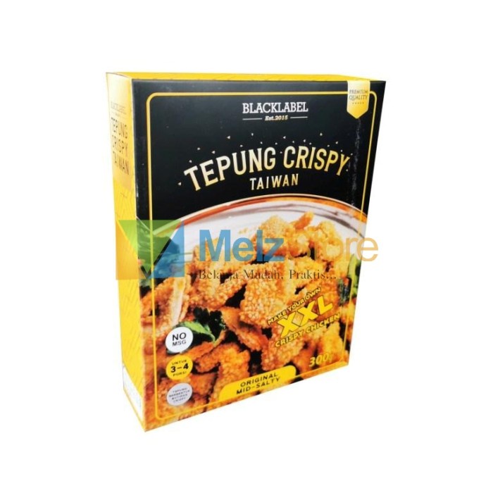 

pakai-siap-tepung-bumbu-tepung- blacklabel 300gr tepung crispy taiwan shihlin -tepung-bumbu-tepung-