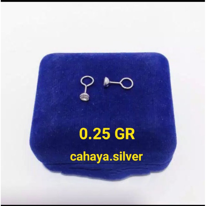 ANTING ANAK BAYI TOGE LAPIS EMAS PUTIH 0,25 GR