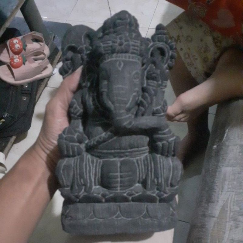 PATUNG DEWA GANESHA 21CM JUMBO BAHAN BATU ALAM TERMURAH