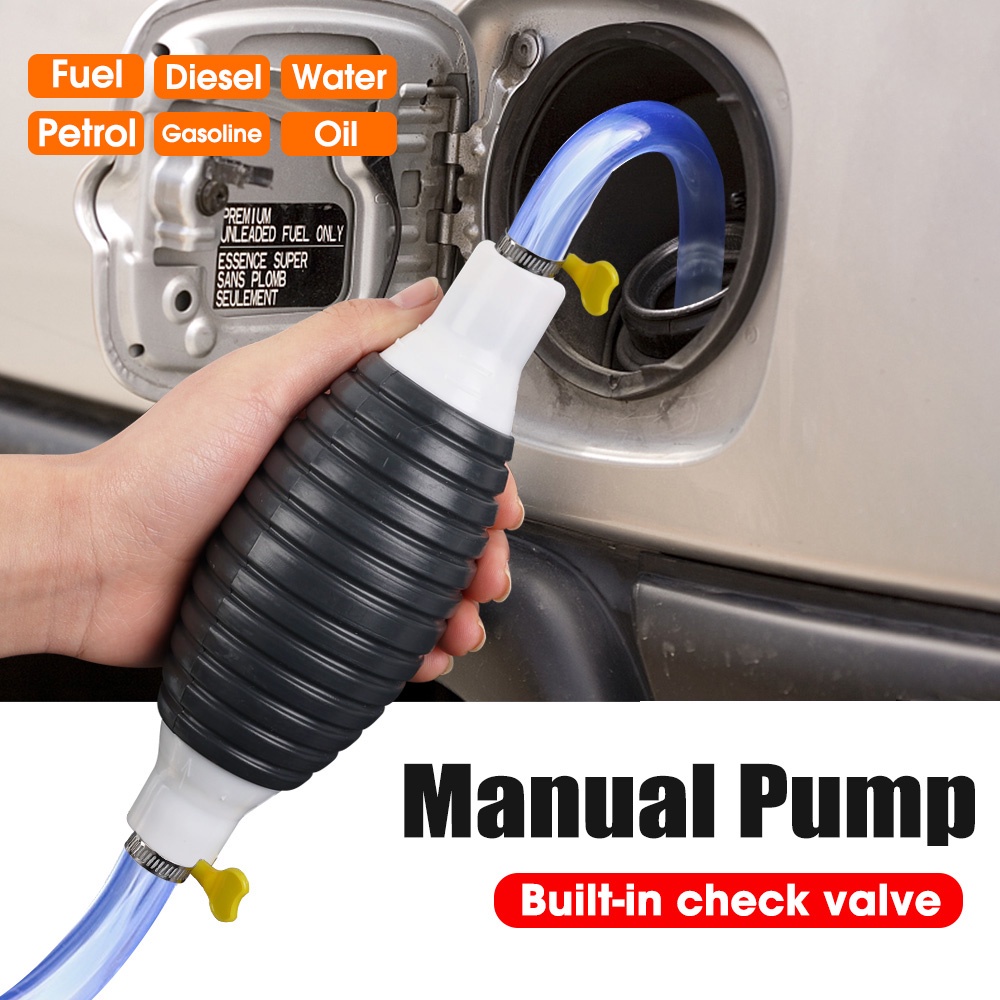 Aksesoris Mobil Portable Serbaguna Dengan Klip Katup Transfer Pompa Minyak Pumping Sucker Tank Universal Car Hand Fuel Gas Manual Untuk Gas Bensin Gasoline Solar Liquid