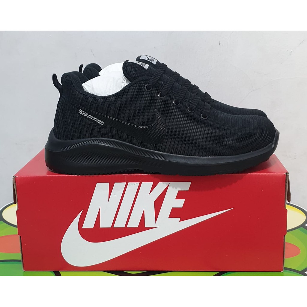 SEPATU NIKE PRIA BEST SELLER AIRMAX ZOOM FLYKNIT SALUR HITAM FULLBLACK SNEAKERS OLAHRAGA PRIA RUNNIG-3