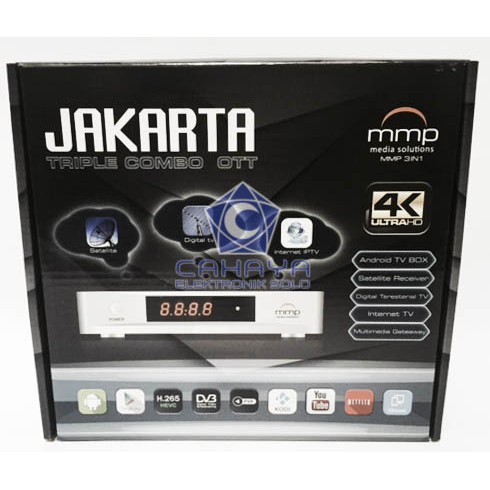 Receiver Parabola MMP Jakarta HD Combo Android TV DVBT2 Antena Set Top
